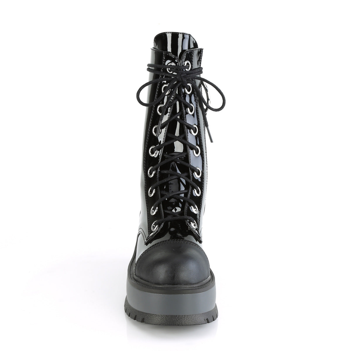 SLACKER-220-1  Black Patent-Vegan Leather