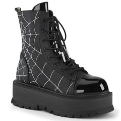 SLACKER-88  Black Vegan Leather-Patent