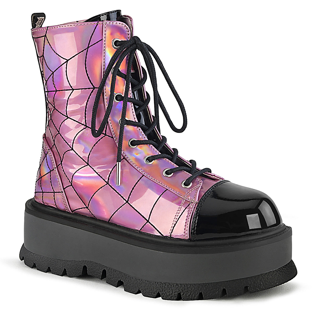 SLACKER-88  Pink Hologram-Black Patent