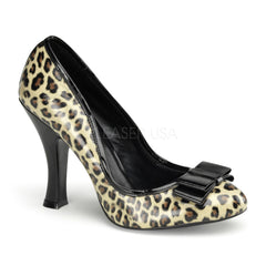 SMITTEN-01  Tan Pu-Black Patent (Cheetah Print)