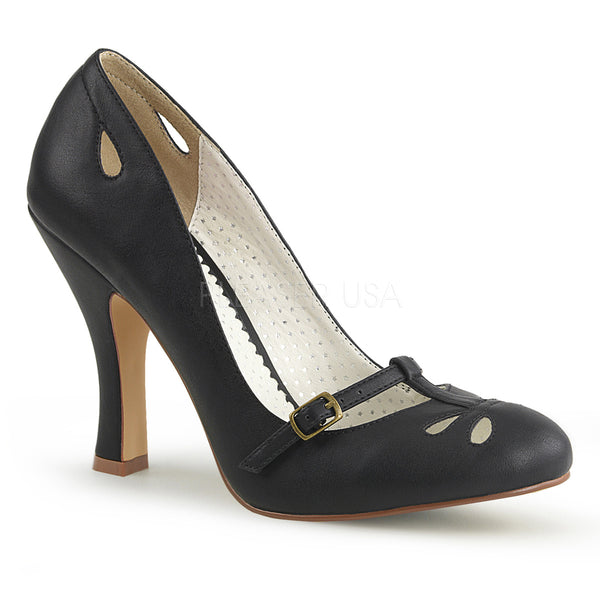 SMITTEN-20  Black Faux Leather