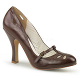 SMITTEN-20  Dark Brown Faux Leather