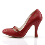 SMITTEN-20  Red Faux Leather