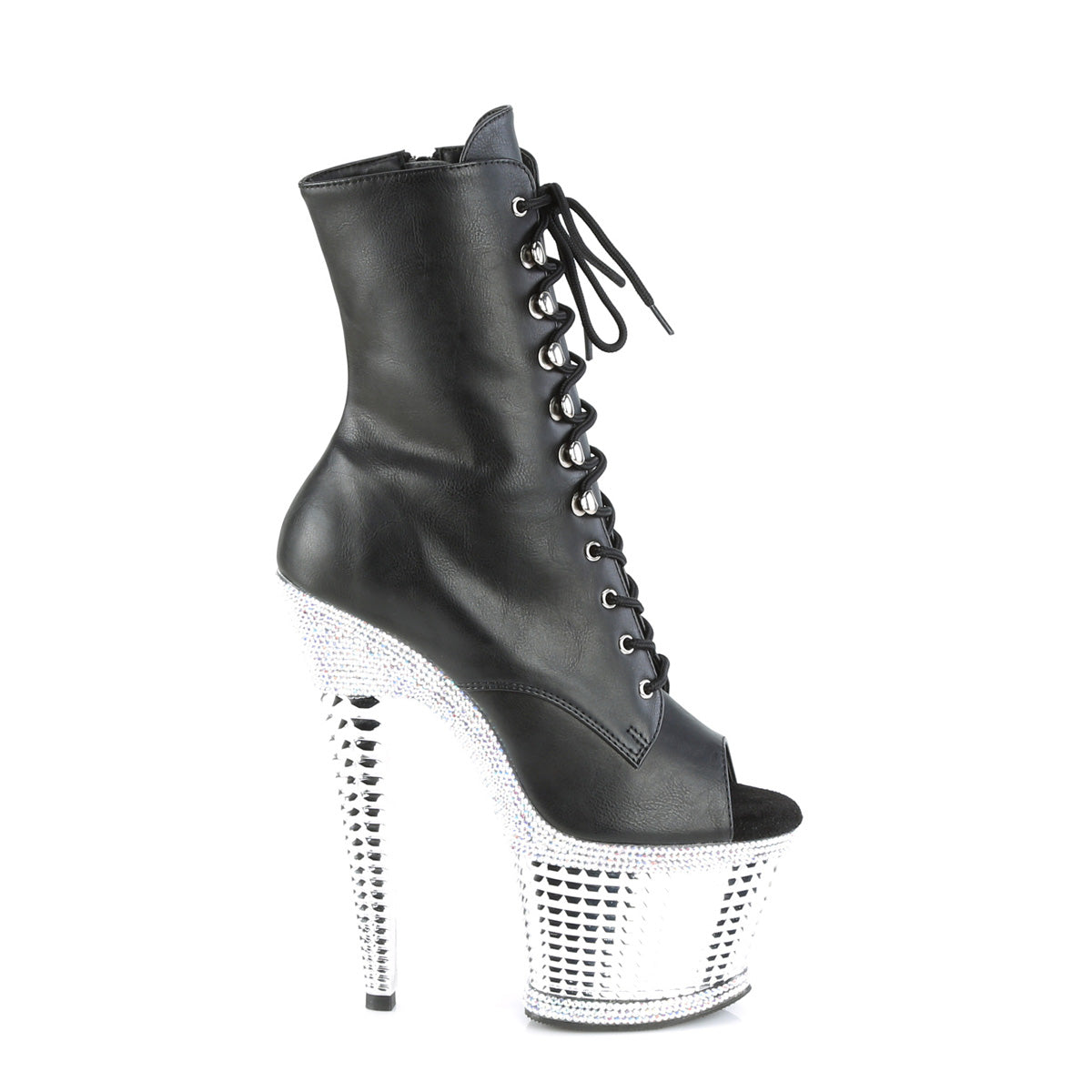 SPECTATOR-1021RS  Black Faux Leather/Silver RS-Chrome