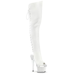 SPECTATOR-3030  White Faux Leather/Clear-White Matte