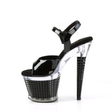 SPECTATOR-709  Black Patent/Clear-Black