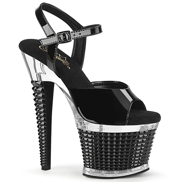 SPECTATOR-709  Black Patent/Clear-Black