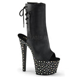STARDANCE-1018-7  Black Faux Leather/Black-Silver Multi RS