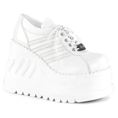 STOMP-08  White Patent-Vegan Leather