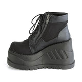 STOMP-10-1  Black Canvas-Vegan Leather