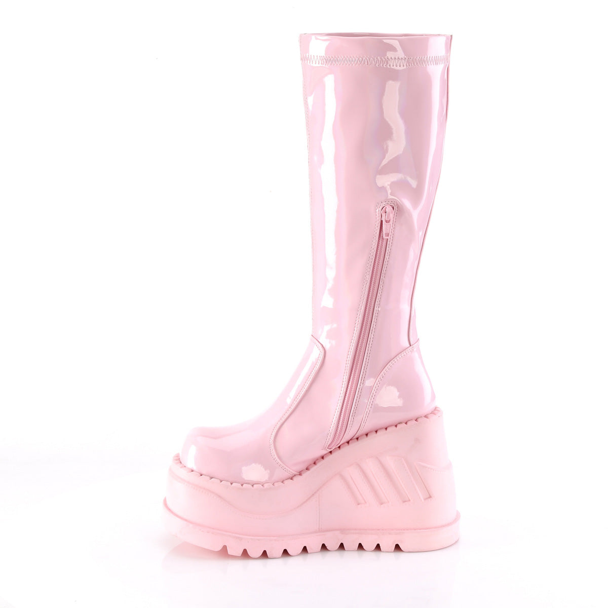 STOMP-200  Baby Pink Hologram Stretch Patent