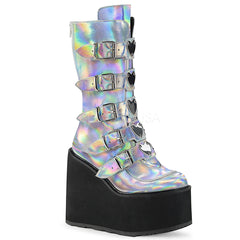 SWING-230  Silver Hologram Vegan Leather