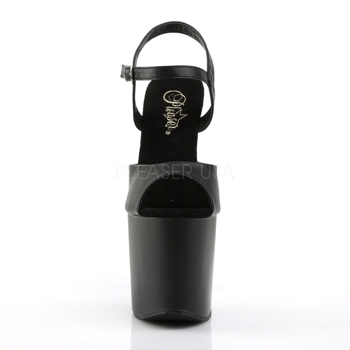 TABOO-709  Black Faux Leather/Black Matte