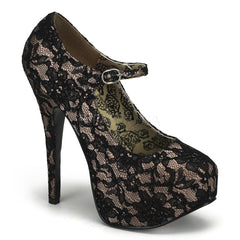 TEEZE-07L  Nude Satin-Black Lace