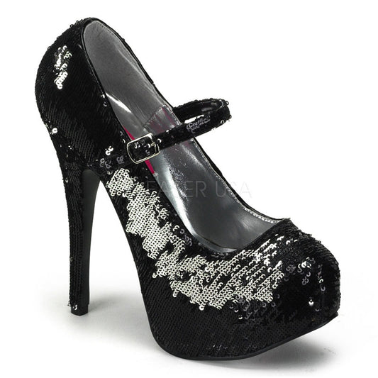 TEEZE-07SQ  Black-Silver Sequins