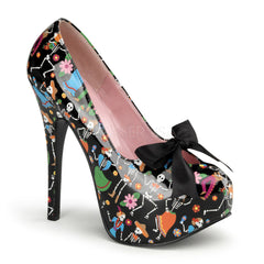 TEEZE-12-4  Black Patent (Muertos Print)