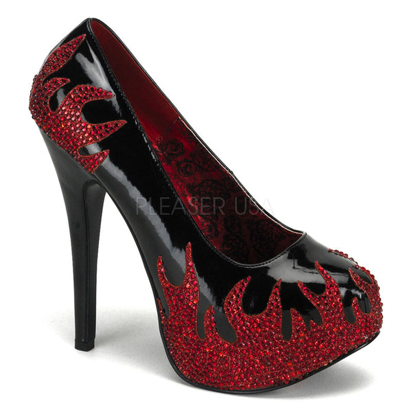 TEEZE-27  Black Patent-Red Rstn