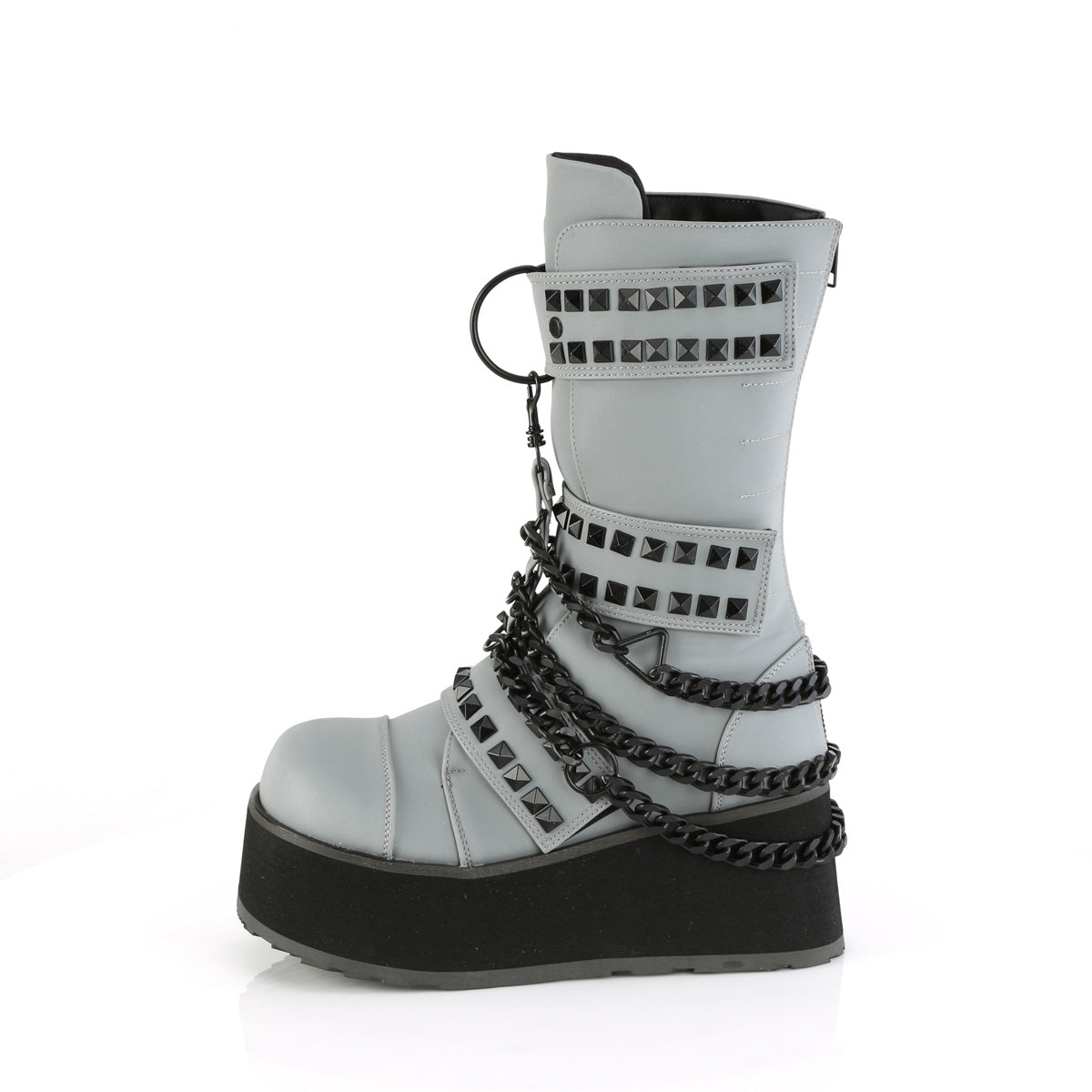 TRASHVILLE-138  Grey Multi Reflective Vegan Leather