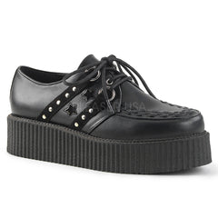 V-CREEPER-538  Black Vegan Leather-Suede