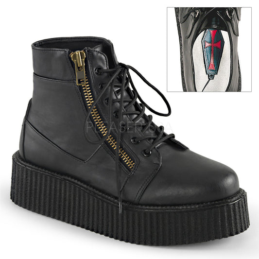 V-CREEPER-571  Black Vegan Leather