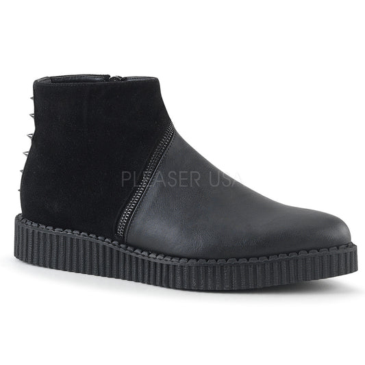 V-CREEPER-750  Black Vegan Leather-Microfiber