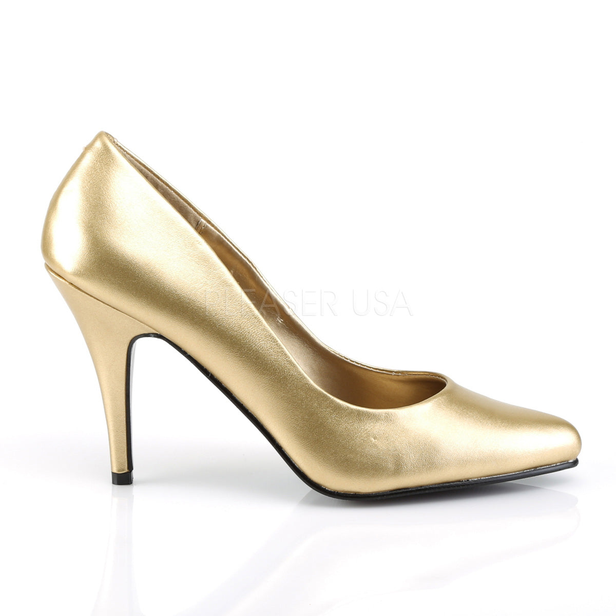 VANITY-420  Gold Faux Leather