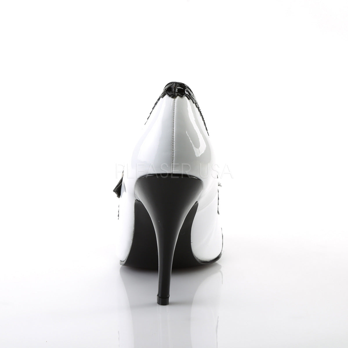 VANITY-442  Black-White Patent