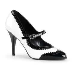 VANITY-442  Black-White Patent