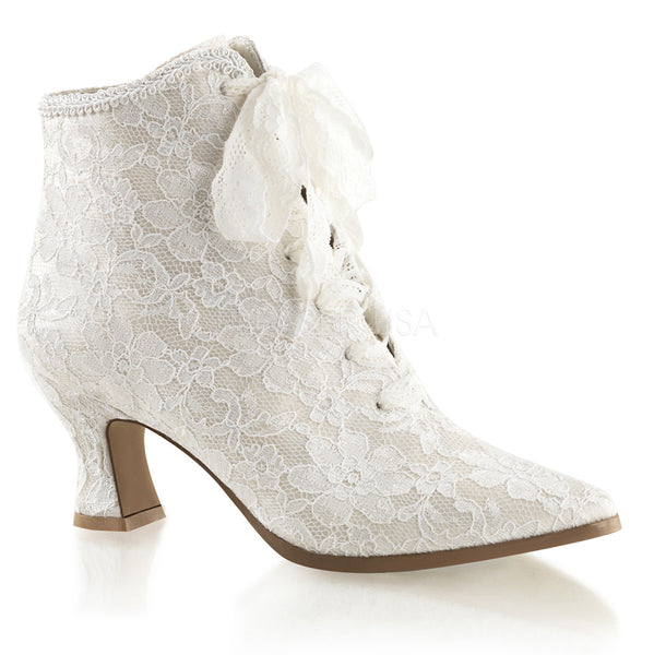 VICTORIAN-30  Ivory Satin-Lace