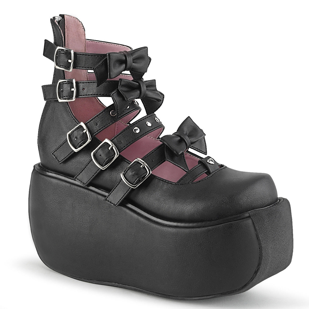 VIOLET-45  Black Vegan Leather