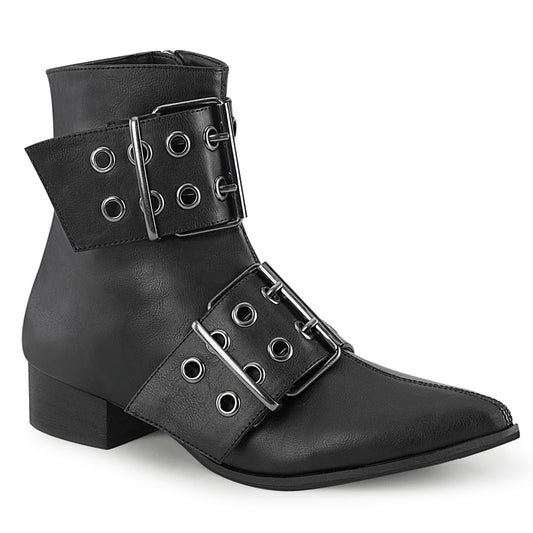 WARLOCK-55  Black Vegan Leather