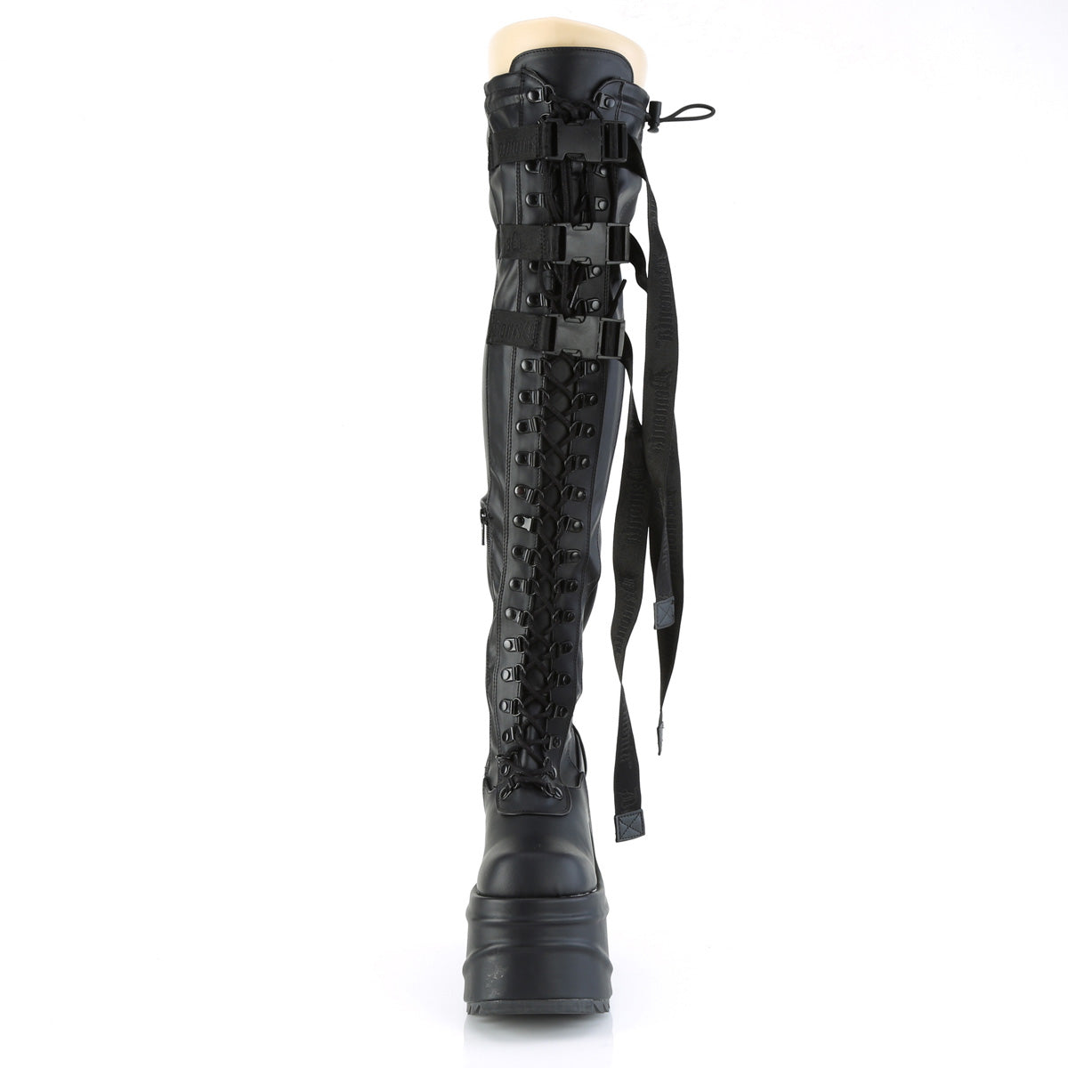 WAVE-315  Black Stretch Vegan Leather