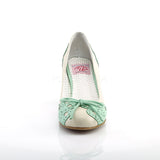 WIGGLE-17  Cream-Mint Faux Leather