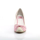 WIGGLE-17  Cream-Pink Faux Leather
