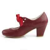 WIGGLE-32  Burgundy Faux Leather