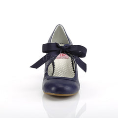 WIGGLE-32  Navy Blue Faux Leather