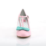 WIGGLE-50  Pink-Teal Faux Leather