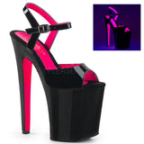 XTREME-809TT  Black Patent-Neon Hot Pink/Black
