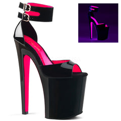 XTREME-875TT  Black Patent-Neon Hot Pink/Black